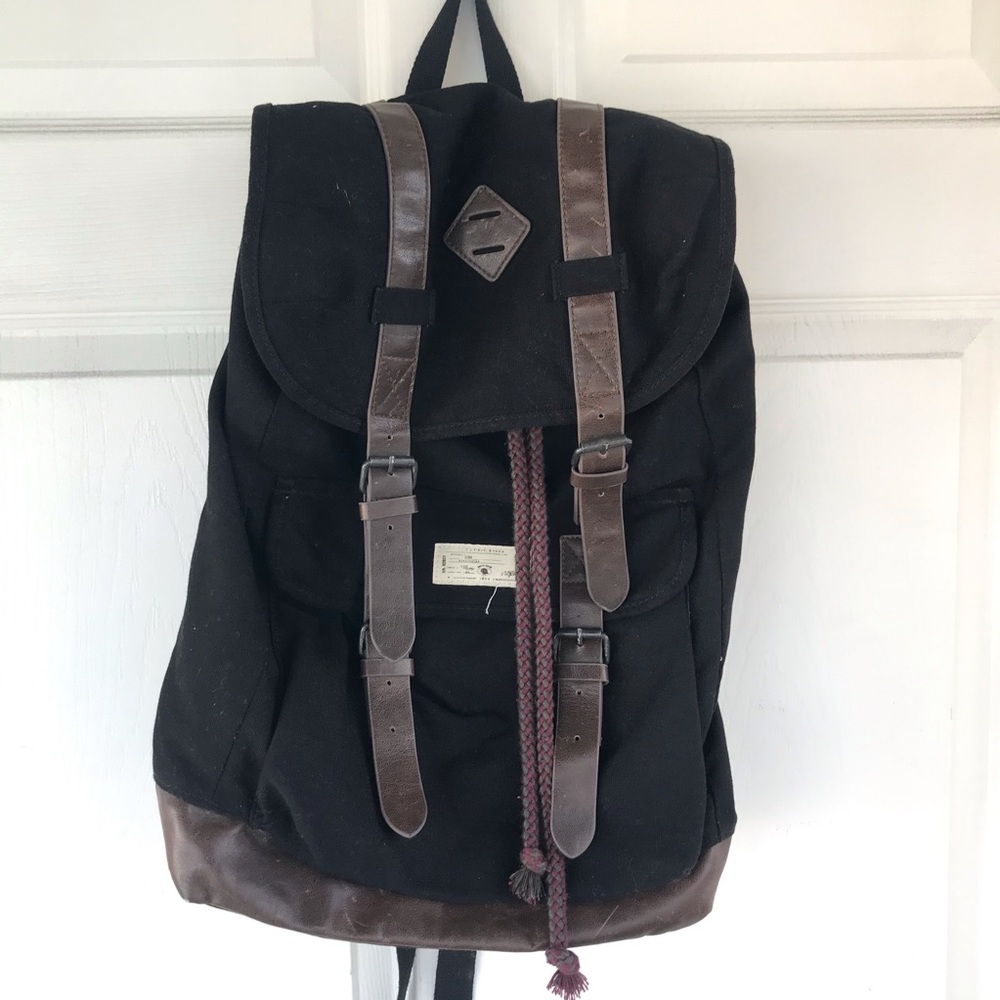 Black Backpack With Drawstring Closure - image 2